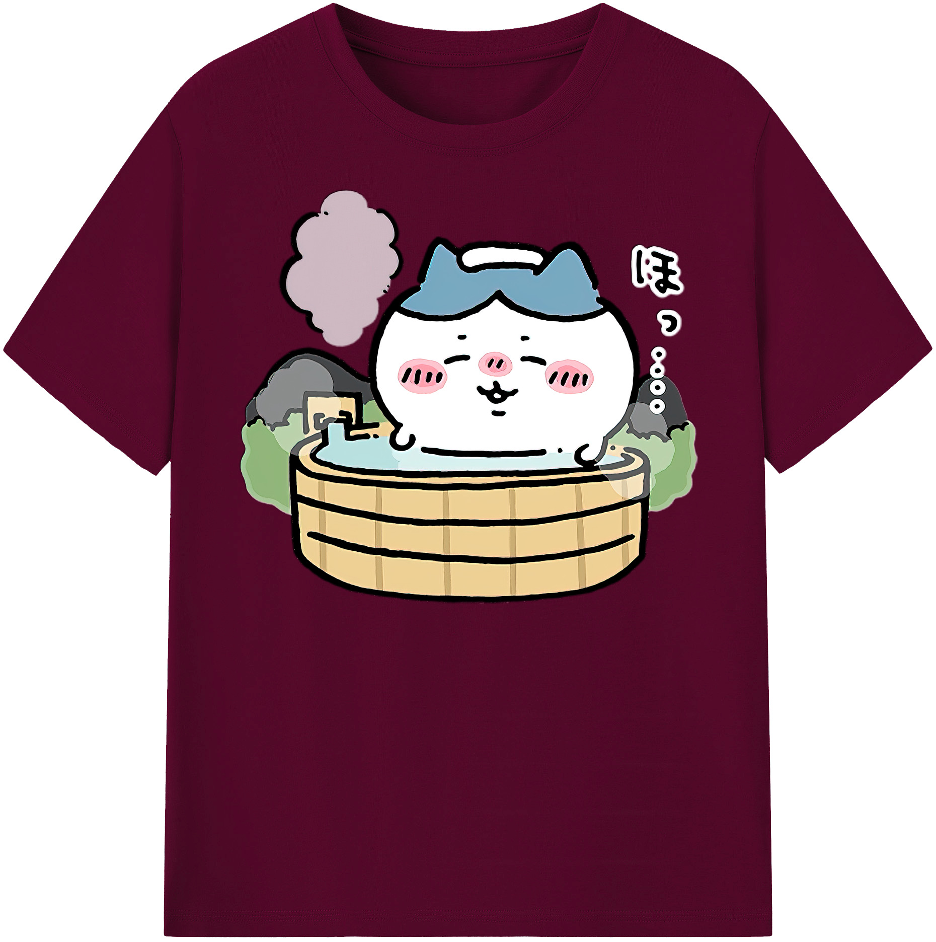 （画像用） ちいかわ ハチワレ Chii-kawa hachiware レディースカジュアルプリントTシャツ（綿100％）